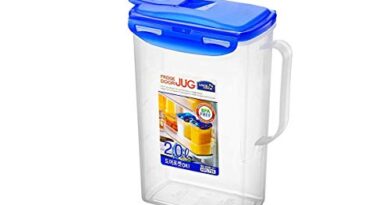 Lock & Lock Aqua Fridge Door Water Jug with Flip Top Lid, 2 litres, Semitransparent