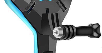 Vatsas Helmet Chin Mount Strap for Action Camera - Strong, Secure & Universal Holder for Vlogging - Compatible with GoPro, SJCAM, Xiaomi DJI Osmo Action Cameras – Black