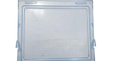 SMIPLEBOL - The Best Is Here Samsung Double Door Fridge Compatible Vegetable Box Glass Cover , Transparent