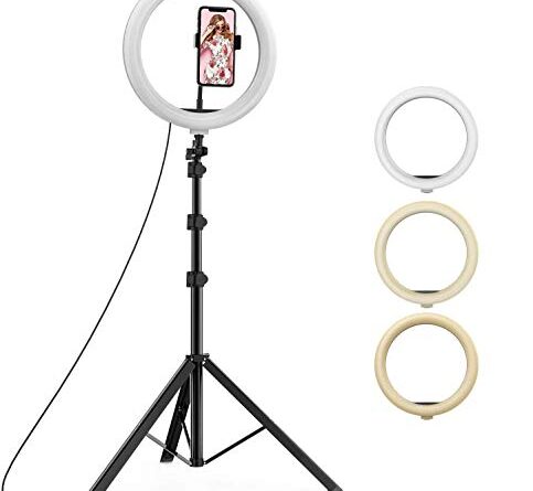 upReale Professional 10" inch LED Ring Light with 7 Ft Tripod Stand Combo | 3 color modes Dimmable | Lighting For Tiktok YouTube Reels Photo-shoot Video Live Stream Makeup Videos vlogging Shooting and Camera Clip Setup