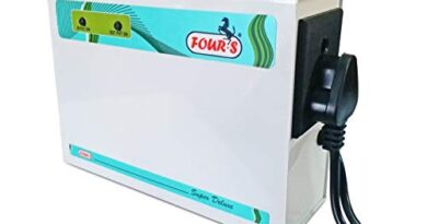 FOUR-S Voltage Stabilizer (FS-100) 1KVA for Double Door Refrigerator/Deep Freezer with Wide Working(130-270V)
