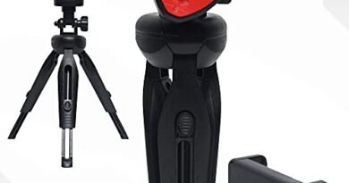 HUMBLE Portable & Extendable Mini Tripod with Mobile Holder for Digital Camera, DSLR, iPhone & Android Smartphones - Black