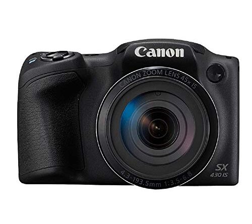 Canon PowerShot SX430 IS 20MP Digital Camera with 45x Optical Zoom (Black)