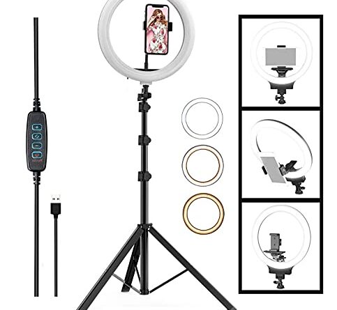 DK HOME APPLIANCES Ring Light with Tripod Stand - New 10 Inches Big Led Ring Light for YouTube Video Shooting Vlogging TikTok MX TaKaTaK Instagram reels Recording with Mobile Phone with 7 feet Stand