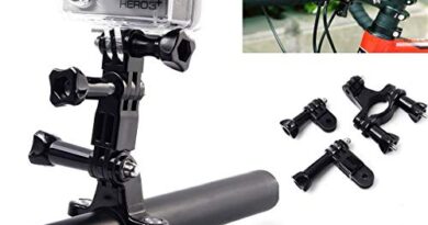 Action Pro Bike Handlebar Seatpost Clamp with Three-Way Adjustable Pivot Arm, for Gopro Hero10/9/8/7/6/5/4/4S/3+/3/2/1 SJCAM YI EKEN Noise Play DJI OSMO and Other Action Cameras (ACPRO029)