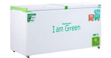 ROCKWELL – Convertible Green Freezer GFR550DDUC, 523 Litres,10 years Warranty On Body,100% Copper Cooling Coil, Upto 53% Power Saving, 90mm PUF, Double Door, white
