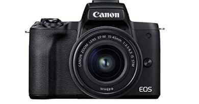 Canon EOS M50 Mark II (Black) + EF-M 15-45mm & EF-M 55-200mm is STM Bundle