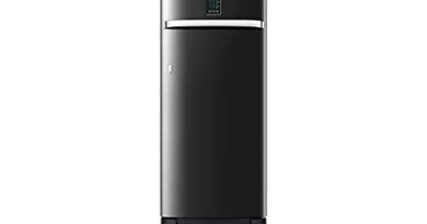 Samsung 220 L 3 Star Inverter Direct cool Single Door Refrigerator (RR23A2K3YBX/HL, Digi-Touch Cool, Curd Maestro, Base Stand with Drawer, Luxe black)