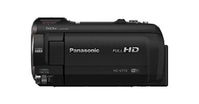 Panasonic Full HD Video Camera Camcorder HC-V770, 20X Optical Zoom, 1/2.3-Inch BSI Sensor, HDR Capture, Wi-Fi Smartphone Multi Scene Video Recording (Black)
