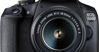 Canon EOS 1500D 24.1 Digital SLR Camera (Black) with EF S18-55 is II Lens