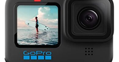 GoPro HERO10 Black — Waterproof Action Camera with Touch Screen 5K Ultra HD Video 23MP Photos 1080p Live Streaming Stabilization, Dual Screen, HyperSmooth 4.0 and Time Warp 3.0