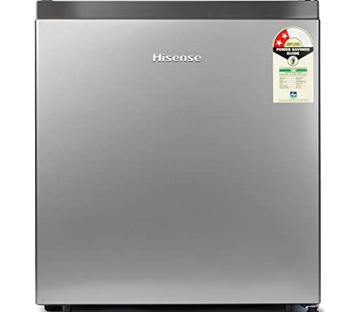 Hisense 46 L 2 Star Direct-Cool Single Door Mini Refrigerator (RR46D4SSN, Silver, 2022 Model)