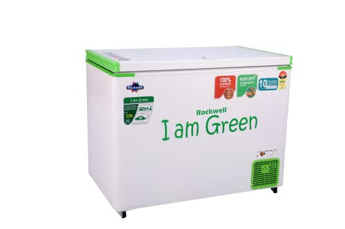 Rockwell 315 Ltr 5 Star Single Door Convertible GREEN Deep Freezer-GFR350SDUC (10 yr Warranty on body,Upto 53% Power Saving,100% copper coil)