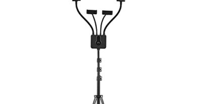 Ubersweet® Flexible Arms LED Light Pgraphy Fill Light 3200K-5600K Dimmable with 2pcs Flexible Phone Holders + 1.6M/63in Metal Light Stand for Live Streaming Vlogging Wedg Product'