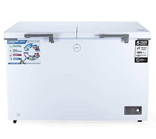 Godrej 500 L Double Door Deep Freezer (DH EPenta 525D 41 CMFH2LM Rw, White, Convertible)