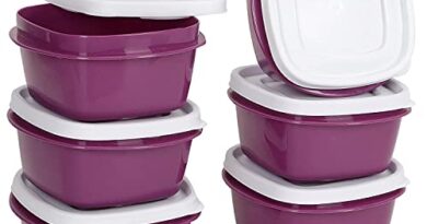 Cutting EDGE Snap Tight Food Storage Containers for Food, Kitchen, Freezer Storage, nestable, Stackable, BPA Free, Microwave, Dishwasher Safe -500ml (Purple, Set of 6)