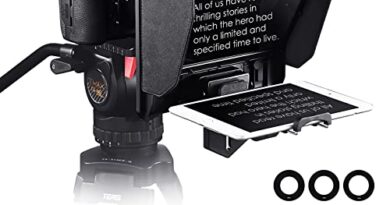 Professional Teleprompter for iPad Smartphone Tablet 11 inches for DSLR Camera w/Remote APP Control, Splitter Glass for Wide Angle Video Recording Vlogging Live Streaming,w/Portable Carry Case