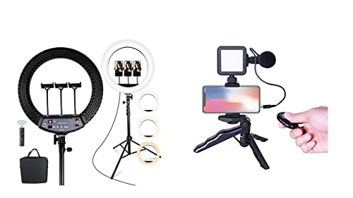 ZuZu, move for more better. 22 Inch Ring Light with 9 ft Tripod Stand & Vlogging Kit for Making Video etc
