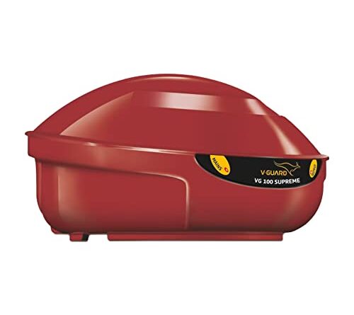 V-Guard Vg 100 Supreme Stabilizer For Refrigerators Or Deep Freezer Up To 600 L|Advance Overheat Protection|6 A Capacity|Convenient Led Indicator|3 Year Warranty|Cherry Red(Working Range:135-280 Vac)