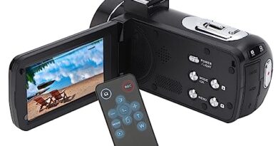 BROLEO 30MP 18X Video Camera Anti‑Shake Video Camcorder Vlogging for YouTube