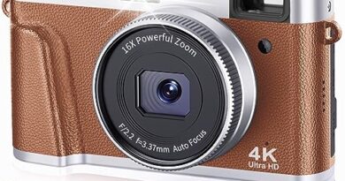 Upgraded 4K Digital Camera with SD Card Autofocus, 48MP Digital Camera with Flash Viewfinder & Dial, Vlogging Camera for Photography and Video Anti-Shake, Compact Travel Camera 16X Zoom (2 Batteries)