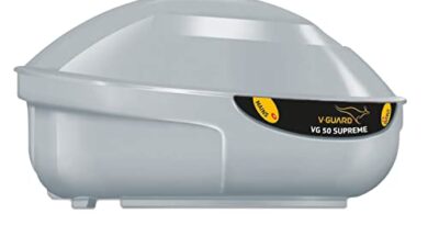 V-Guard VG 50 Supreme Stabilizer for Refrigerator up to 300 L | Advance Overheat Protection | 2 A Capacity | Convenient LED Indicator | 3 Year Warranty | Grey (Working Range:135-280 VAC)