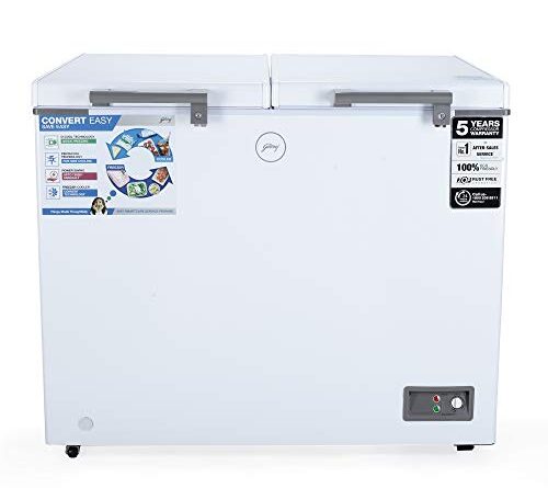 Godrej 300 L Double Door Freezer (DH EPenta 325C 31 CMFH2LM Rw, White)